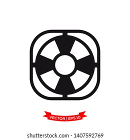 lifebuoy vector icon in trendy flat design 