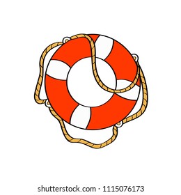 Lifebuoy. Vector illustration