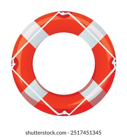 Lifebuoy vector illustration. Rescue ring isolated on white background