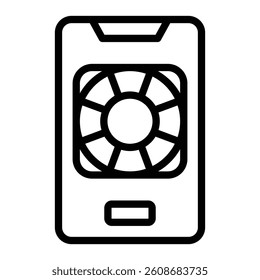Lifebuoy Vector Line Icon Design