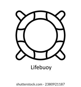 Lifebuoy  vector  outline Design illustration. Symbol on White background EPS 10 File 