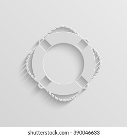 lifebuoy vector paper icon