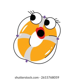 Lifebuoy vector Sticker. Eps 10 file