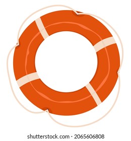 Lifebuoy vector stock illustration. A swimming means of protecting a drowning person. Isolated on a white background.
