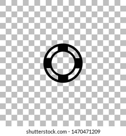 Lifebuoys. Black flat icon on a transparent background. Pictogram for your project