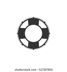 Lifebuoys icon flat. Illustration isolated vector sign symbol