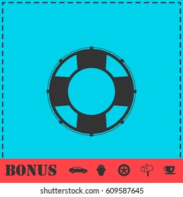 Lifebuoys icon flat. Simple vector symbol and bonus icon