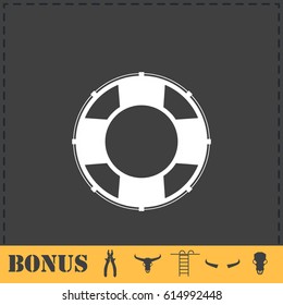 Lifebuoys icon flat. Simple vector symbol and bonus icon