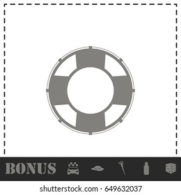 Lifebuoys icon flat. Simple vector symbol and bonus icon