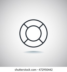 lifebuoys icon vector