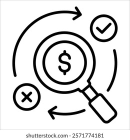 Lifecycle Analysis Icon Element For Design