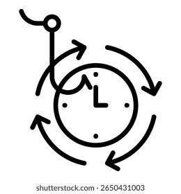 Ciclo De Vida Ganchos Ícone Estilo De Linha Para Vários Fins De Design