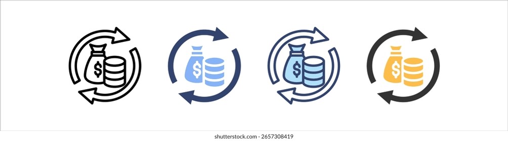 Lifecycle Icon Set Multiple Style Collection