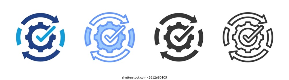 Lifecycle Management icon set multiple style collection