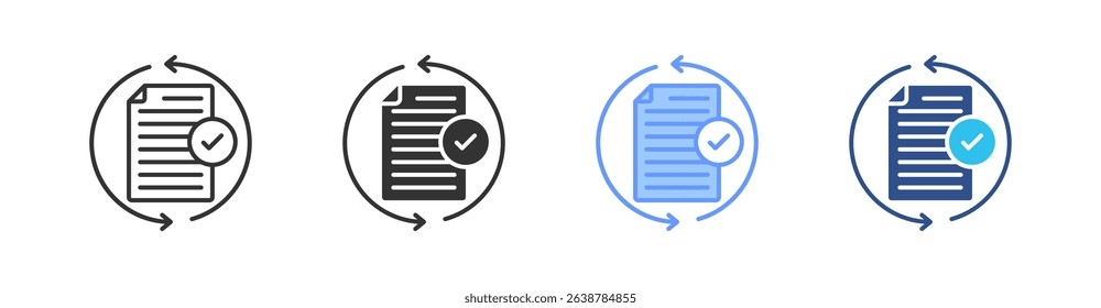 Lifecycle Multi Style Icon Set Vector