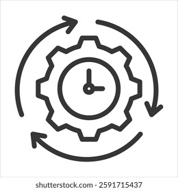 Lifecycle Outline Icon Vector Illustration