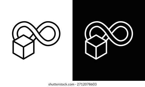 Ciclo de vida Versión de dos tonos en fondo blanco y negro