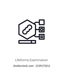 Lifeforms Examination icon. Outline style icon design isolated on white background