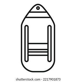 Lifeguard buoy icon outline vector. Beach life. Rescue guard
