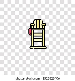 lifeguard chair icon sign and symbol. lifeguard chair color icon for website design and mobile app development. Simple Element from swimming pool collection for mobile concept and web apps icon.