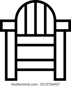 lifeguard chair icon. Thin linear style design isolated on white background