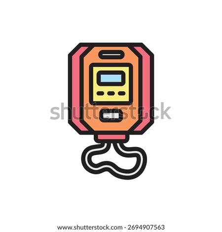 Lifeguard Chronometer Icon Vector Illustration