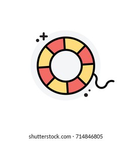 Lifeguard concept Isolated Line Vector Illustration editable Icon