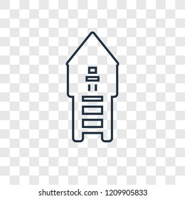 Lifeguard concept vector linear icon isolated on transparent background, Lifeguard concept transparency concept in outline style
