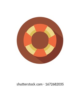icono de estilo de bloque flotante salvavidas ilustración vectorial