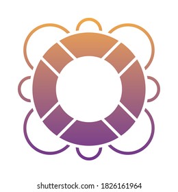 lifeguard float degradient style icon vector illustration design
