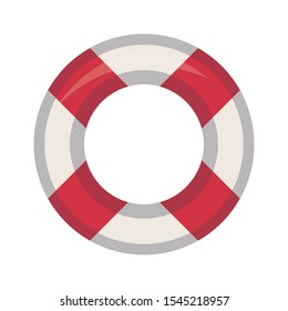 lifeguard float icon over white background, vector illustration