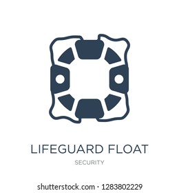 lifeguard float icon vector on white background, lifeguard float trendy filled icons from Security collection, lifeguard float vector illustration
