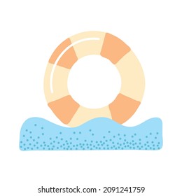 lifeguard float in sea icon