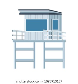 lifeguard house isolated