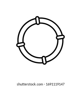 lifeguard icon with outline style vector for your web design