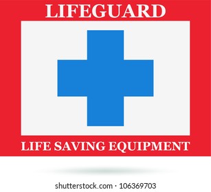  Lifeguard icon, sign. Vector