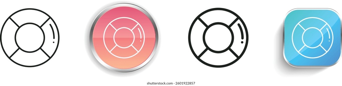 lifeguard icon. Thin Linear, Regular and Button Style Design Isolated On White Background