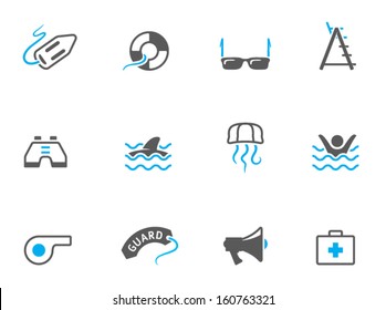 Lifeguard icons in duo tone colors