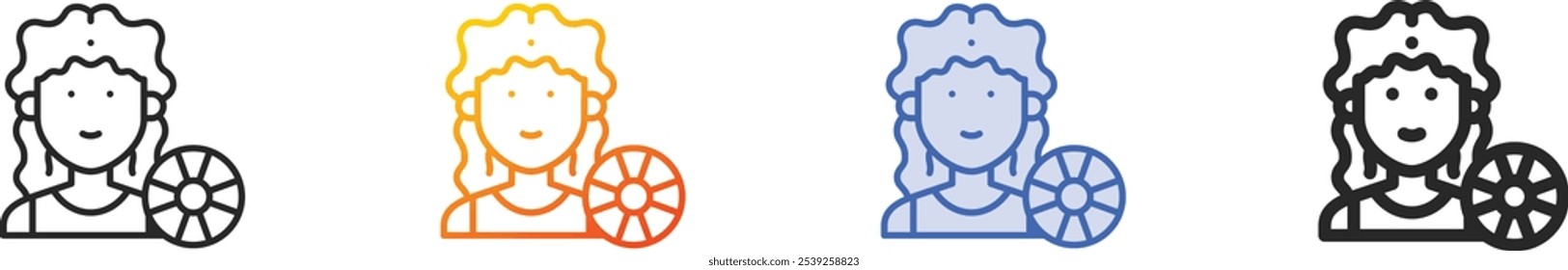lifeguard icon.Thin Linear, Gradient, Blue Stroke and bold Style Design Isolated On White Background