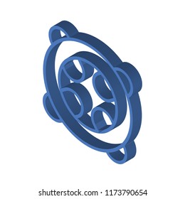 Lifeguard isometric left top view 3D icon