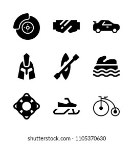 lifeguard, light, head and futuristic icons in Sport vector set. Graphics for web and design