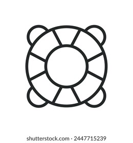 Vector de ilustración de icono de línea de salvavidas