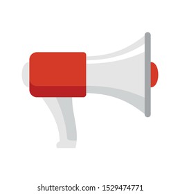 Lifeguard megaphone icon. Flat illustration of lifeguard megaphone vector icon for web design