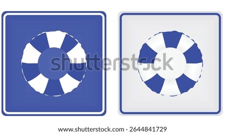 Lifeguard on duty sign. vector