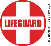 Lifeguard on duty warning sign swim 