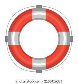 Rettungsschwimmer einzeln auf Rot Symbol