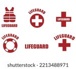 Lifeguard Signs. Lifeguard signs set.