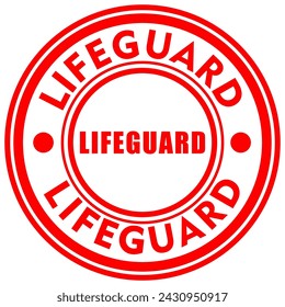  Lifeguard sticker and label vector