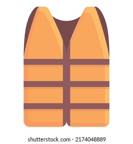 Lifeguard swim vest icon cartoon vector. Sea security. Life safety