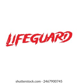 lifeguard text on white background.